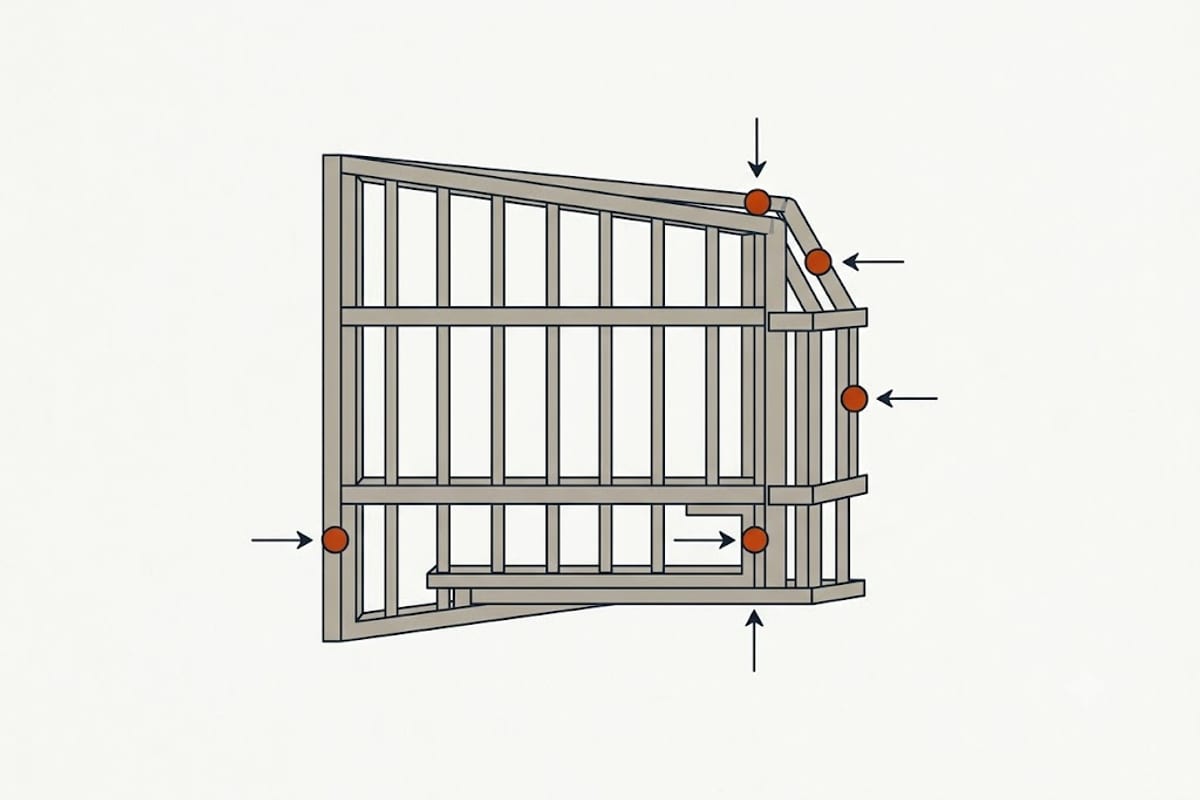 Bốn vị trí tích bẩn trong một cái lồng